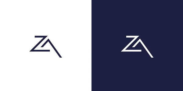 シンプルでモダンな文字Zaイニシャルロゴデザイン1 — ストックベクタ