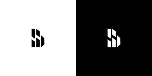 Nowoczesny Unikalny Litera Początkowy Projekt Logo Monogram — Wektor stockowy