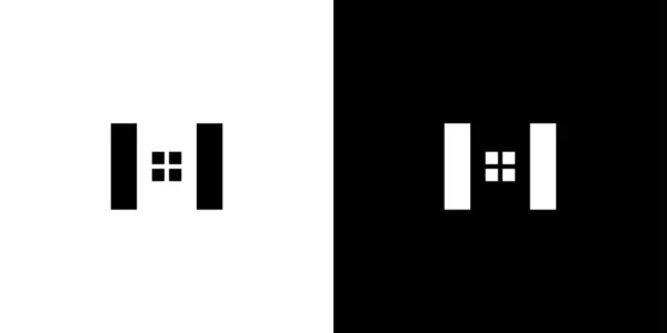 Moderno Único Iniciales Diseño Logotipo Bienes Raíces — Archivo Imágenes Vectoriales