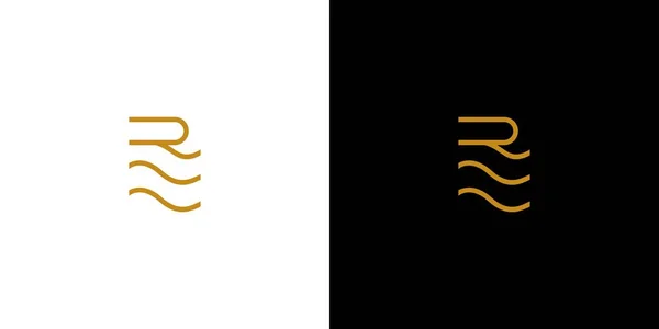 Modern Lüks Harfi Baş Harfleri Logo Tasarımı — Stok Vektör