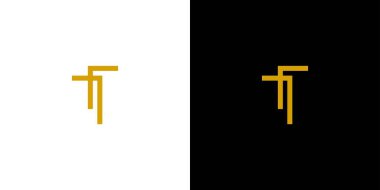 Modern ve eşsiz T harfi baş harfleri logo tasarımı