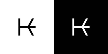 Basit ve modern harf He baş harfleri logo tasarımı 1