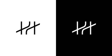 Eşsiz ve modern harf H harfinin baş harfleri logo tasarımı 1