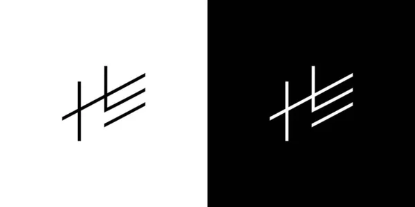 Simple Modern Letter Initials Logo Design — стоковый вектор