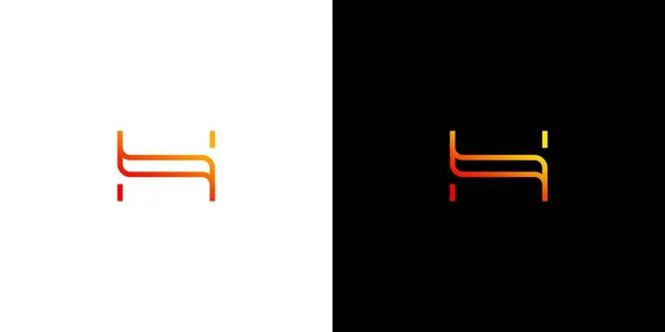 Sophisticated Modern Letter Initials Logo Design — Vetor de Stock