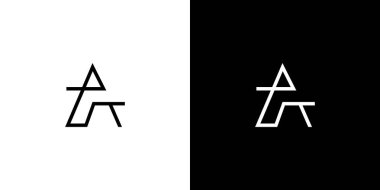 Modern ve benzersiz harf A baş harfleri logo tasarımı
