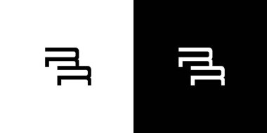 Modern ve sofistike harf RR baş harfleri logo tasarımı