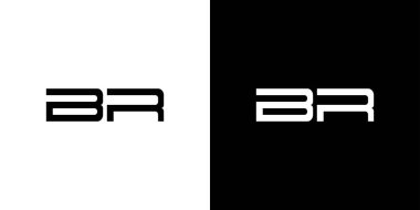 Modern ve sofistike harf BR baş harfleri logo tasarımı