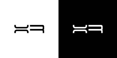 Modern ve benzersiz harf HR baş harfleri logo tasarımı