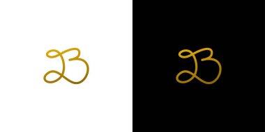 Modern ve doğa harfi B İlk logo tasarımı