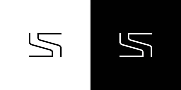 Modern Unique Letter Initial Logo Design — Vettoriale Stock