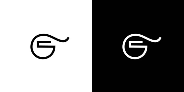Moderno Original Letras Iniciais Logotipo Design —  Vetores de Stock