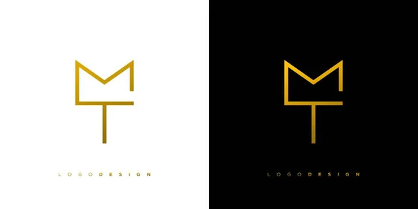 Design Logotipo Iniciais Carta Moderna Elegante — Vetor de Stock