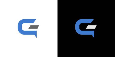 Modern ve çekici harf G Baş harfleri logo tasarımı