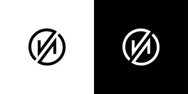 Modern ve zarif harf N baş harfleri logo tasarımı