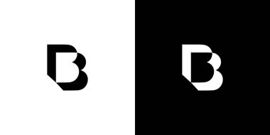 Modern ve çekici harf B Baş harfleri logo tasarımı