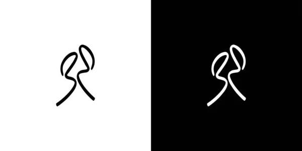 Basit Benzersiz Soyut Logo Tasarımı Numarası — Stok Vektör