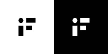 Modern ve zarif harf Eğer ilk logo tasarımı