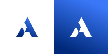 Modern ve sofistike harf A ilk logo tasarımı
