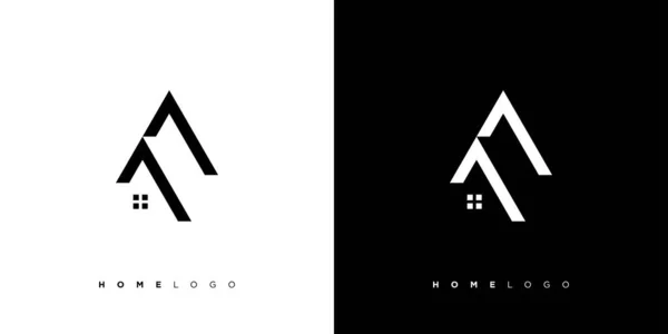 Design Logotipo Casa Moderna Atraente — Vetor de Stock
