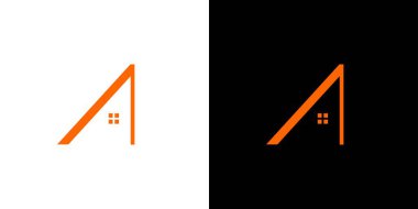 Modern ve zarif bir harf Bir ev logosu tasarımı