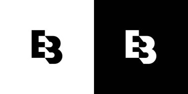 Modern ve benzersiz EB harfi baş harfleri logo tasarımı