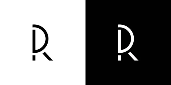Modern Unique Letter Initial Logo Design — Stock Vector
