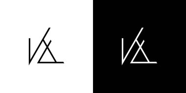 Eşsiz ve modern KA baş harfleri logo tasarımı