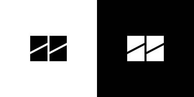 Basit ve benzersiz harf HH baş harfleri logo tasarımı