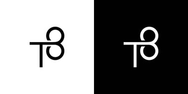 Modern ve benzersiz harf T8 baş harfleri logo tasarımı