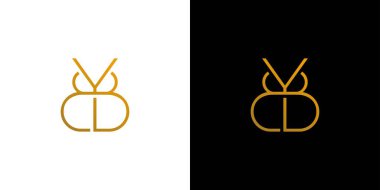 Logo harfinin baş harfleri şık ve lüks tasarım 02