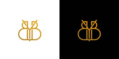 Logo harfinin baş harfleri zarif ve lüks tasarım.