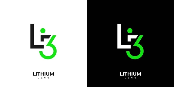 Modern Professional Lithium Logo Design — Image vectorielle