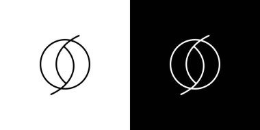 Modern ve benzersiz harf işletim sistemi baş harfleri logo tasarımı 02