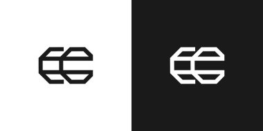Modern and strong letter EC initials logo design