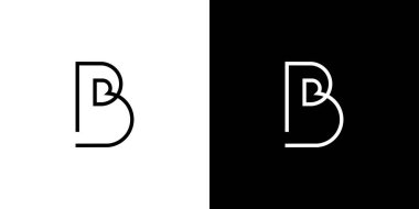 Simple and modern PB letter initials logo design 2