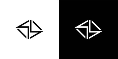 Modern and unique  SS letter initials logo design