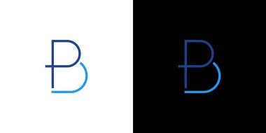 Simple and modern PB letter initials logo design 3