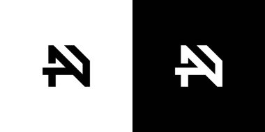 Cool and modern AN logo design	