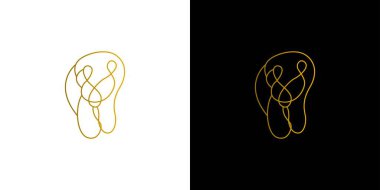 Unique and elegant bear line abstract design