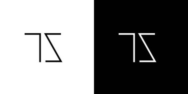 Simple and modern letter TS initials logo design