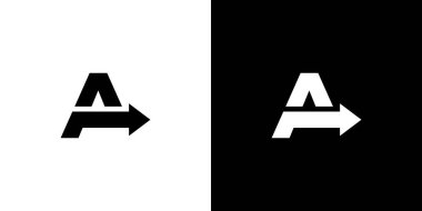 Modern and cool letter A combination direction logo design