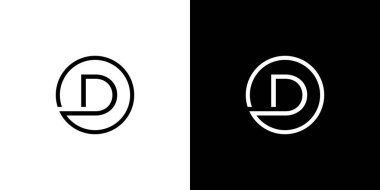 Modern and unique letter D initials abstract logo design
