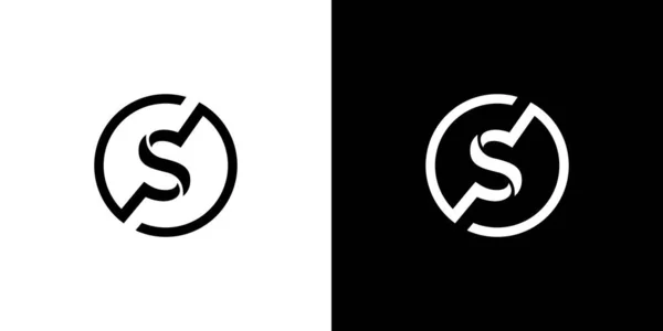 Современный Уникальный Дизайн Логотипа Начального Круга — стоковый вектор