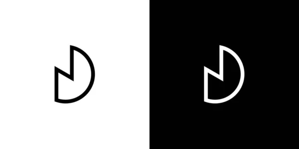 Modern Unique Letter Initials Logo Design — стоковый вектор