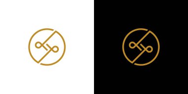 Lüks ve modern S harfi baş harfleri logo tasarımı