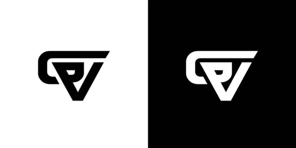 Design Logotipo Iniciais Carta Moderna Forte —  Vetores de Stock