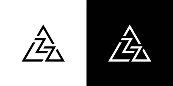 Холодный Современный Дизайн Логотипа Azz — стоковый вектор
