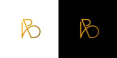 Modern ve benzersiz harf AB baş harfleri logo tasarımı 