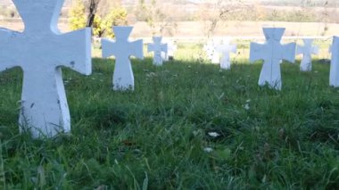 Ukrayna 'da İkinci Dünya Savaşı' ndan kalma Beyaz Haç Mezarı 